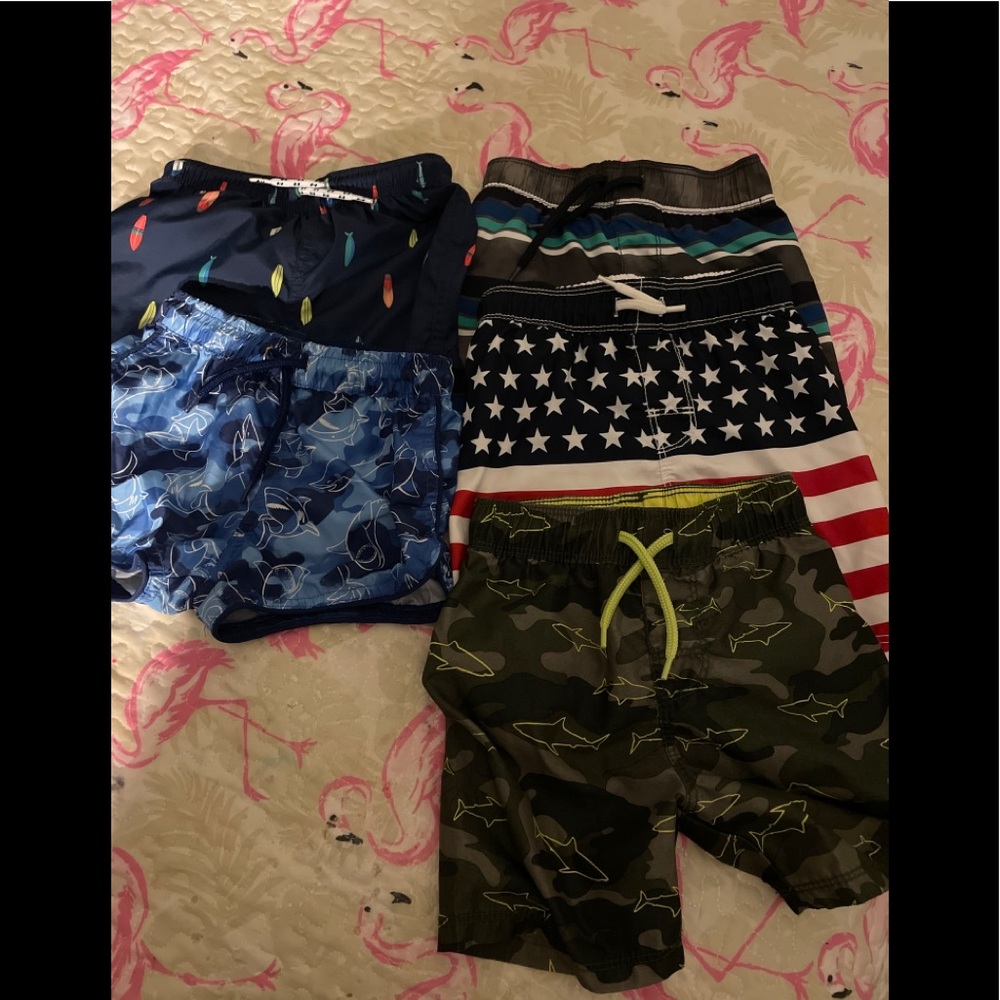 5 Baby Boy Suze 2T- 3T Swim Trunks & 1 Rashguard Excel Cond 2 ZARA 3 Old Navy.
